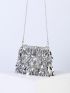 Mini Allover Sequin Decor Beaded Square Bag