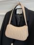 Minimalist Textured Baguette Bag