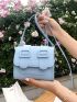 Mini Cartoon Embossed Flap Crossbody Bag