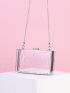 Clear Clip Top Chain Box Bag