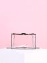 Clear Clip Top Chain Box Bag