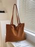 Corduroy Large Capacity Shopper Bag