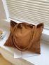 Corduroy Large Capacity Shopper Bag