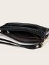 Croc Embossed Purse With Wristlet