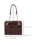 Mini Croc Embossed Satchel Bag