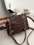 Mini Croc Embossed Satchel Bag