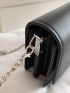 Mini Letter Graphic Flap Chain Crossbody Bag