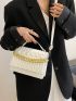 Mini Textured Chain Decor Square Bag