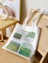 Letter & Painting Graphic Shopper Bag