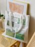 Letter & Painting Graphic Shopper Bag