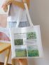 Letter & Painting Graphic Shopper Bag