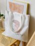 Letter & Figure Graphic Shopper Bag