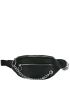 Chain Decor Zip Front Fanny Pack