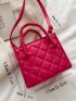 Mini Solid Quilted Satchel Bag