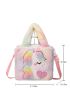 Cartoon Graphic Fluffy Satchel Bag