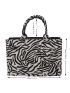 Zebra Striped Pattern Top Handle Bag