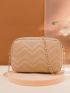 Mini Minimalist Chevron Quilted Chain Square Bag