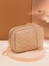 Mini Minimalist Chevron Quilted Chain Square Bag