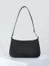 Minimalist Zipper Up Shoulder Bag