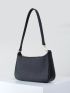 Minimalist Zipper Up Shoulder Bag