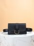 Mini O-ring Decor Flap Belt Bag