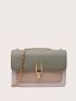 Mini Color Block Flap Chain Shoulder Bag