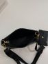 Croc Embossed Crossbody Bag With Purse