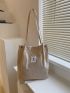 Bag for Women Corduroy Shoulder Bag Reusable Shopping Bag Casual Tote Female Handbag