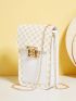 Mini Geo Graphic Flap Chain Crossbody Bag