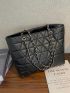 Quilted Chain Tote Bag