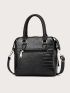 Crocodile Embossed Square Bag