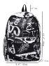 Graffiti Print Functional Backpack