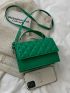 Mini Quilted Embossed Flap Square Bag