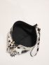 Cow Print Tassel Decor Clutch Bag