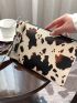 Cow Print Tassel Decor Clutch Bag