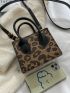 Mini Leopard Pattern Satchel Bag