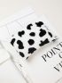 Cow Pattern Fluffy Coin Case