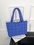 Quilted Pattern Shoulder Tote Bag