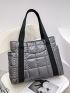 Large Capacity Quilted Shoulder Tote Bag