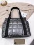 Large Capacity Quilted Shoulder Tote Bag