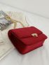 Velvet Quilted Embossed Flap Square Bag