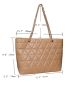 Minimalist Quilted Chain Shoulder Tote Bag