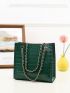 Croc Embossed Tote Bag