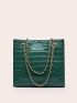 Croc Embossed Tote Bag