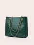 Croc Embossed Tote Bag