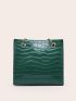 Croc Embossed Tote Bag