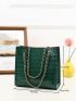 Croc Embossed Tote Bag