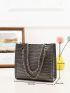 Croc Embossed Tote Bag