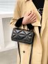 Mini Fluffy Detail Quilted Flap Square Bag