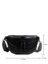 Crocodile Embossed Chain Fanny Pack